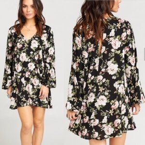 Show Me Your Mumu black floral loose dress